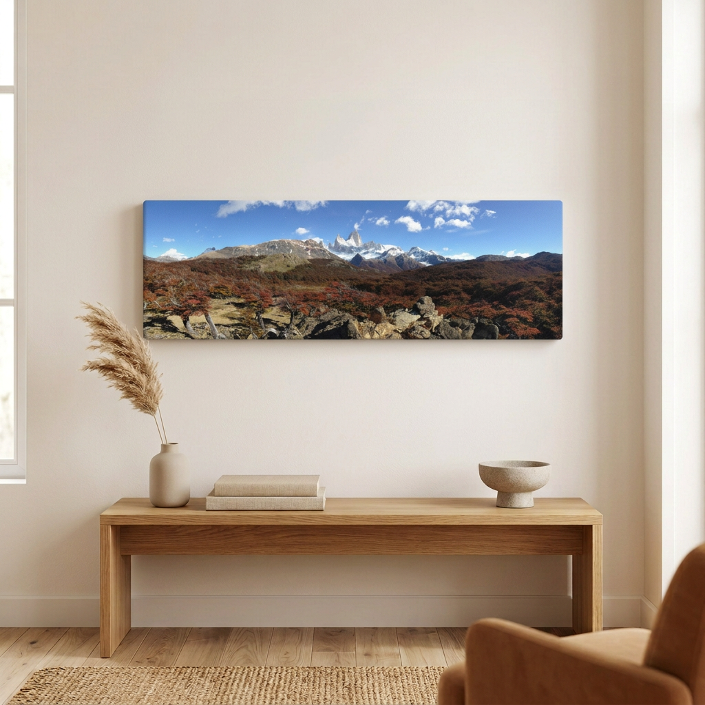"Camino al Fitz Roy" Panoramic Nature Canvas