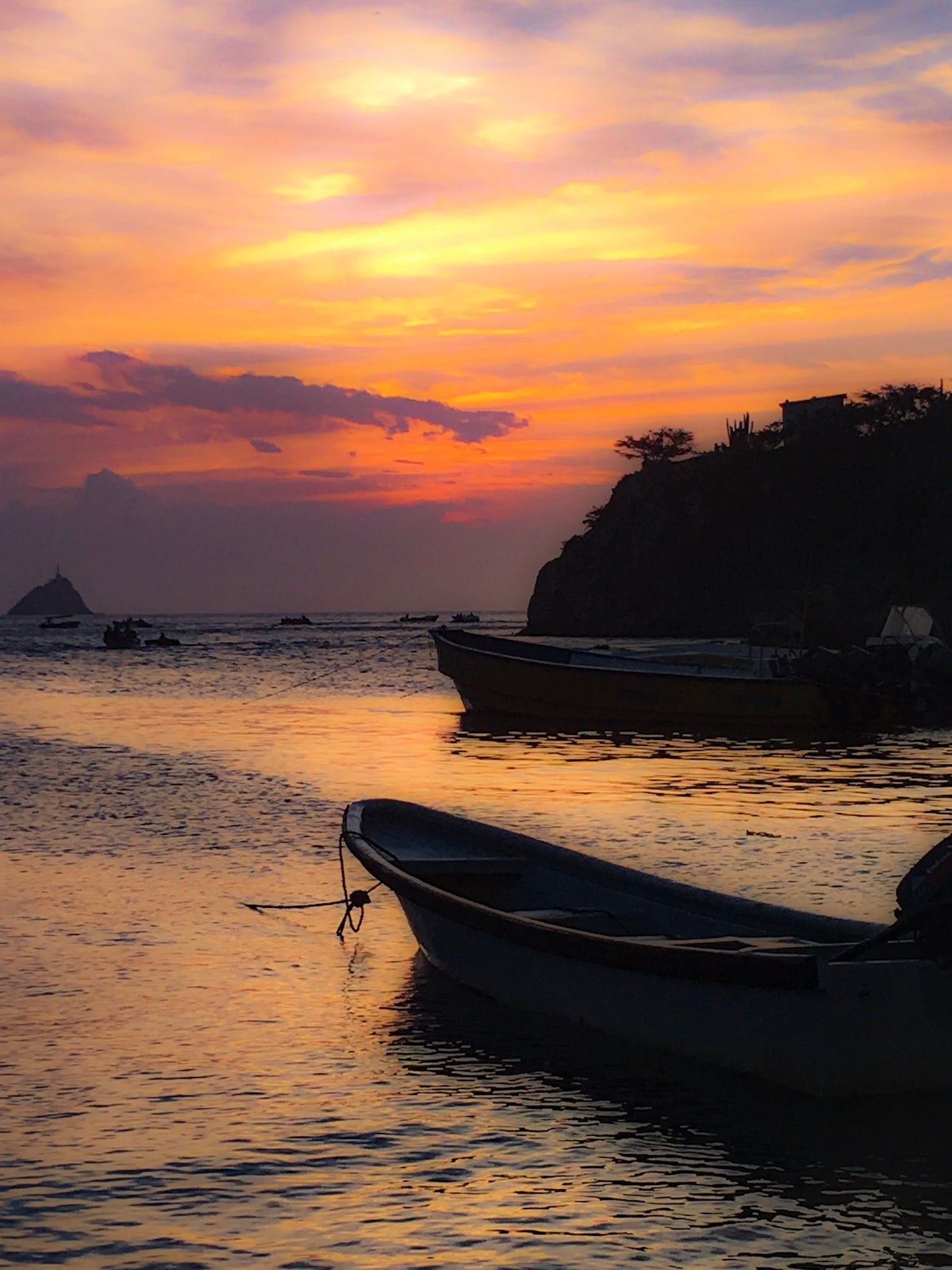 "Caribbean Sunsets - Taganga"  Photo Canvas Art
